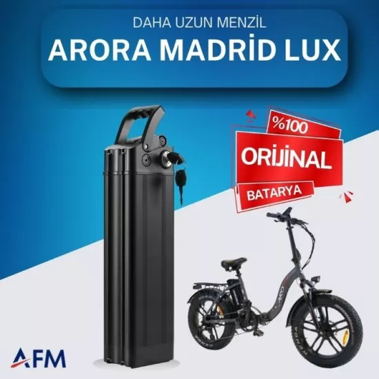ARORA MADRID LUX  48 Volt Batarya Orijinal Yedek Akü - Elektrikli Bisiklet Pili