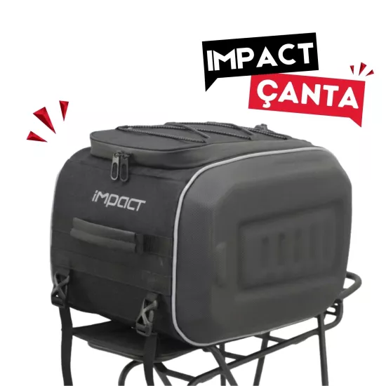 Impact Arka Port Bagaj Çantası Ek Pil Bölmeli - Kablo Çıkışlı Bisiklet Tur Çantası