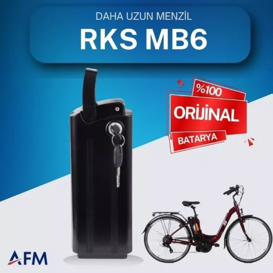 RKS MB6 36 Volt Batarya Orijinal Yedek Akü - Elektrikli Bisiklet Pili