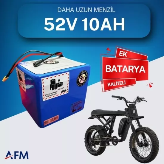 52V 10 Ah Ek Batarya - Yüksek Performanslı Elektrikli Bisiklet Bataryası