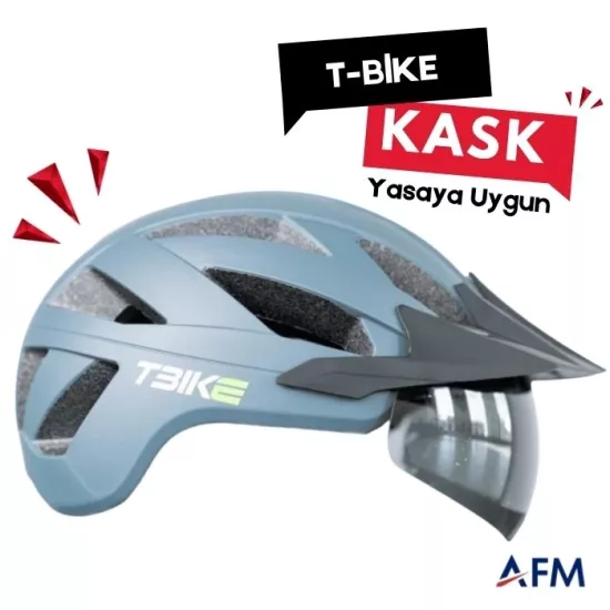 T-Bike Vizörlü – Yasaya Uygun Elektrikli Bisiklet Kaskı