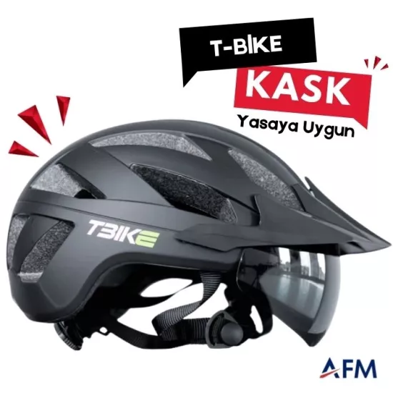 T-Bike Vizörlü – Yasaya Uygun Elektrikli Bisiklet Kaskı