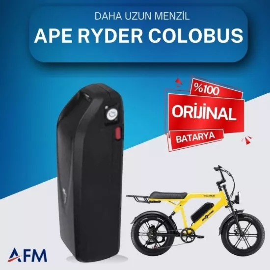 APE RYDER COLOBUS 48 Volt Batarya Orijinal Yedek Akü - Elektrikli Bisiklet Pili