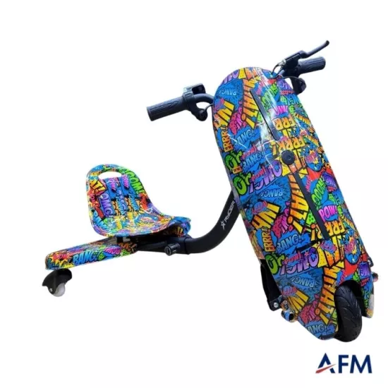 RYDER STAR DRİFT CAR BANG BANG GRAFİTİ DESEN 24V 250 WATT ELEKTRİKLİ DRİFT SCOOTER