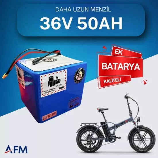 36V 50 Ah Ek Batarya - Yüksek Performanslı Elektrikli Bisiklet Bataryası