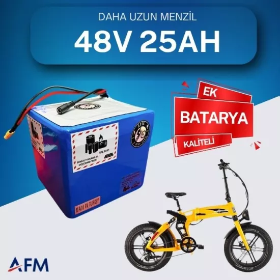 48V 25 Ah Ek Batarya - Yüksek Performanslı Elektrikli Bisiklet Bataryası