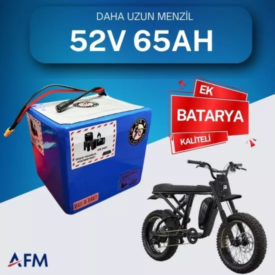 52V 65 Ah Ek Batarya - Yüksek Performanslı Elektrikli Bisiklet Bataryası