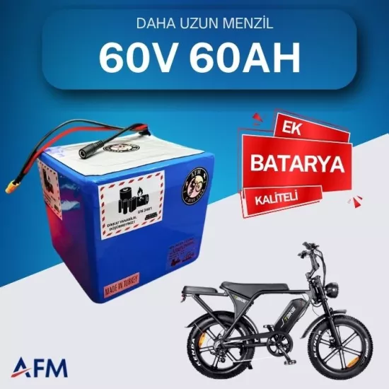 60V 60 Ah Ek Batarya - Yüksek Performanslı Elektrikli Bisiklet Bataryası