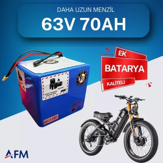 63V 70 Ah Ek Batarya - Yüksek Performanslı Elektrikli Bisiklet Bataryası