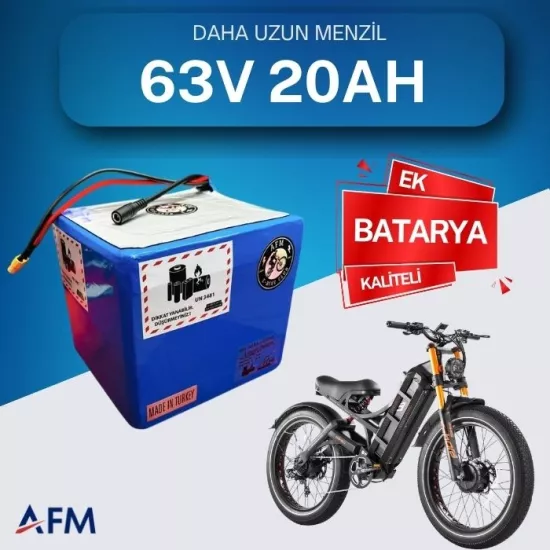 63V 20 Ah Ek Batarya - Yüksek Performanslı Elektrikli Bisiklet Bataryası
