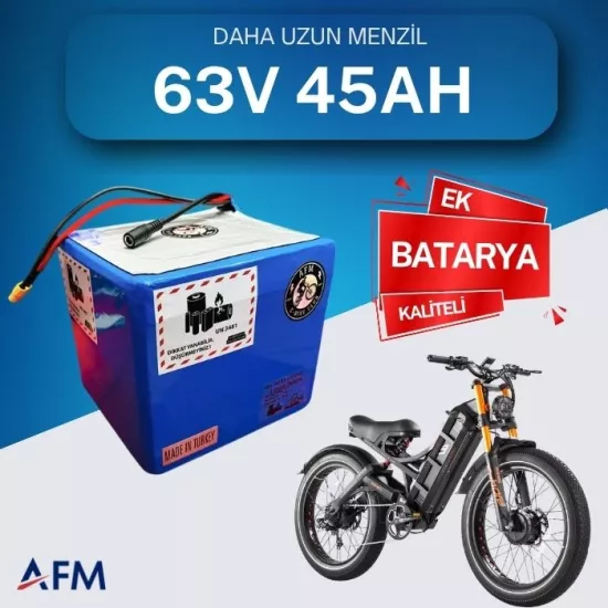 63V 45 Ah Ek Batarya - Yüksek Performanslı Elektrikli Bisiklet Bataryası