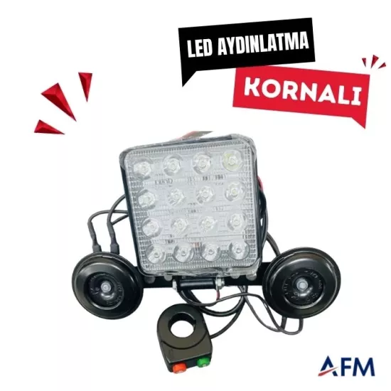 OFFROAD Mercekli Led Aydınlatma Far Çift Korna Seti Standart