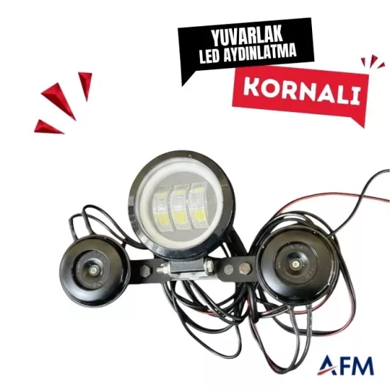 OFFROAD Yuvarlak Led Aydınlatma Far Çift Korna Seti Standart