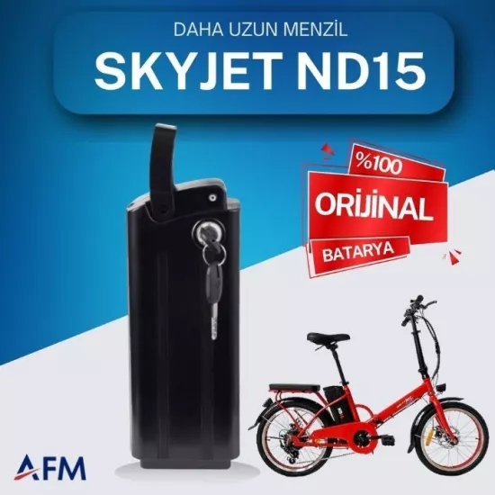 SKYJET ND15 36 Volt Batarya Orijinal Yedek Akü - Elektrikli Bisiklet Pili