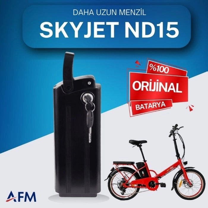 SKYJET ND15 36 Volt Batarya Orijinal Yedek Akü - Elektrikli Bisiklet Pili